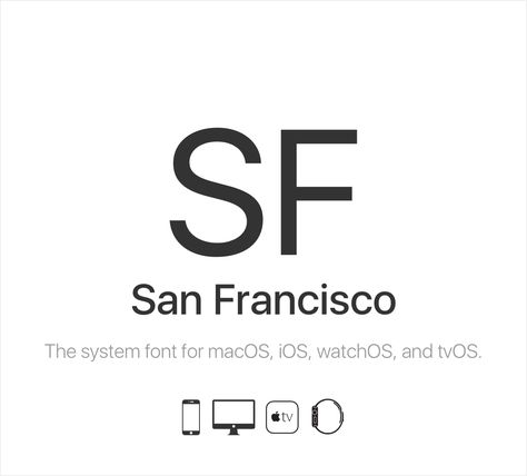 SF - San Francisco Typeface - The system font for macOS, iOS, watchOS, and tvOS - Free Download Apple Font, Brush Fonts Free, Mint Mobile, Typeface Poster, Modern Fonts Free, Ios App Design, Contemporary Fonts, Business Fonts, Professional Fonts