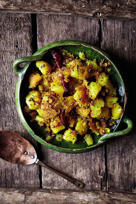 Chetna Makan's podi potatoes recipe - YOU Magazine Bombay Potatoes, Nepali Food, Leftover Potatoes, Black Mustard Seeds, Dosa Recipe, Boiled Potatoes, Potatoes Recipe, Vegetarian Cooking, Potato Dishes