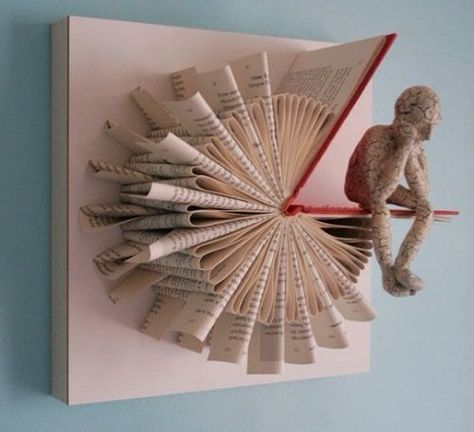 Vika Papper, Kraf Kertas, Pola Kartu, Folded Book Art, Book Sculpture, Diy Papier, Seni 3d, Seni Cat Air, घर की सजावट