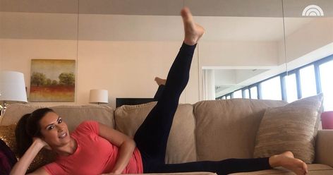 Pilates workout you can do from your couch Morning Pilates, Pilates Poses, Home Exercise Routines, Relieve Back Pain, Pilates Instructor, Fitness Experts, Yoga Stretches, Shoulder Workout, Pilates Workout