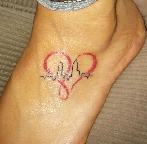 San Diego in my heart. Infinity symbol with San Diego skyline in a heartbeat Number 1 Tattoo, Ocean Tattoo Ideas, Courage Tattoos, Tattoo 2015, San Diego Tattoo, San Diego Skyline, Ocean Tattoo, Nurse Tattoo