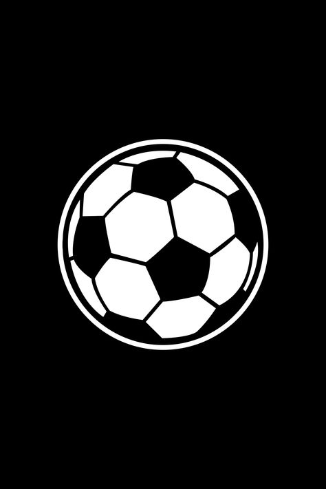 A vector graphic icon of a soccer ball (football) used in the beautiful game. A fun design to go with the rest of your team swag or just something to bring along the next time you kick it! Football Dp, Instagram Glowing Logo, Football Team Logo Design, Soccer Icon, Football Logo Design, Football Tattoo, Football App, Logo Club, Black And White Football