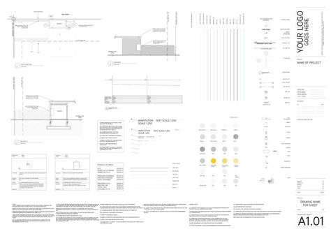 Architecture Title Block Design, Architecture Title Block, Title Block Architecture, Title Block Design, Title Block Template, Floor Plan Section, Shading Styles, Autocad Template, Line Types