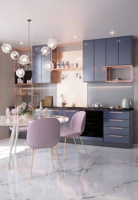 Pastel Kitchen, Kitchen Models, Trendy Kitchen, Luxury Kitchen, Design Case, Home Decor Kitchen, Interior Design Kitchen, Kitchen Room, A Kitchen