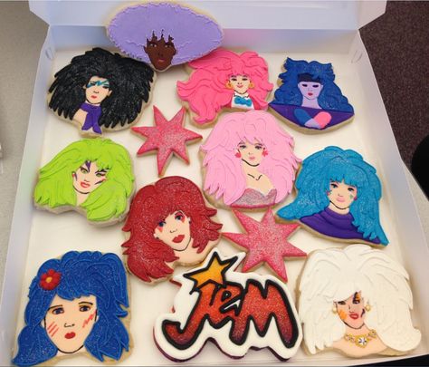 Jem And The Holograms Birthday Party, Jem Costume, 80s Theme Party Outfits, 40th Birthday For Women, Jem Doll, 80s Theme Party, Nostalgic Images, Jem And The Holograms, 40th Birthday Cakes