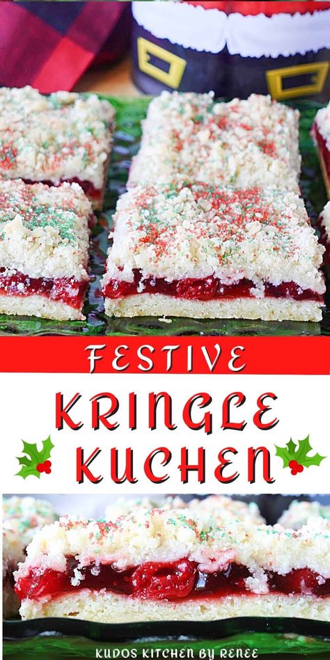 Christmas Food Appetizers, Kringle Recipe, Christmas Bars, Xmas Goodies, Cranberry Dessert, Fruit Pastries, Christmas Bread, Christmas Note, Fruit Filling