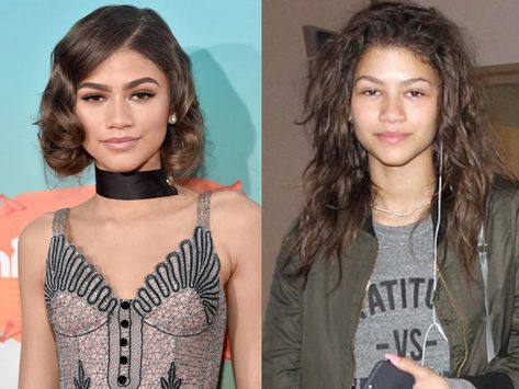 Here's what celebrities look like without makeup Zendaya No Makeup, Aishwarya Rai Without Makeup, Celebrity Yearbook Photos, Popular Celebrities, Keri Russell, Fancy Clothes, Instagram Ladies, Katie Couric, Celebrities Before And After