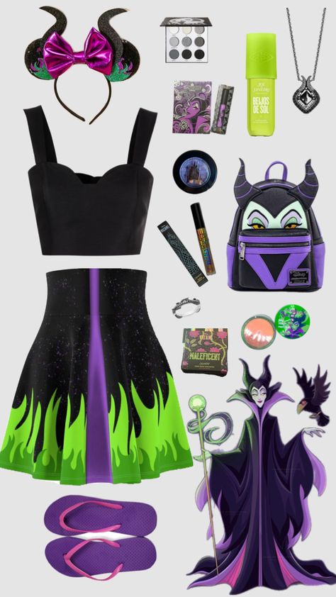 Maleficent Disneybounding #disney #maleficient #disneybound #outfitinspo Maleficent Disneybound, Maleficent Disney, Disney Bounding, Maleficent, Disney Style, Disney World, Cute Outfits, Disney Princess, Disney