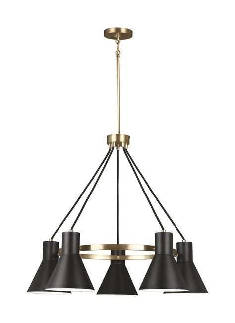 Towner Collection Five Light Chandelier Chandelier Brushed Nickel, Visual Comfort Lighting, Sea Gull Lighting, Generation Lighting, 5 Light Chandelier, Chandelier Design, Dining Room Lighting, Light Chandelier, Satin Brass