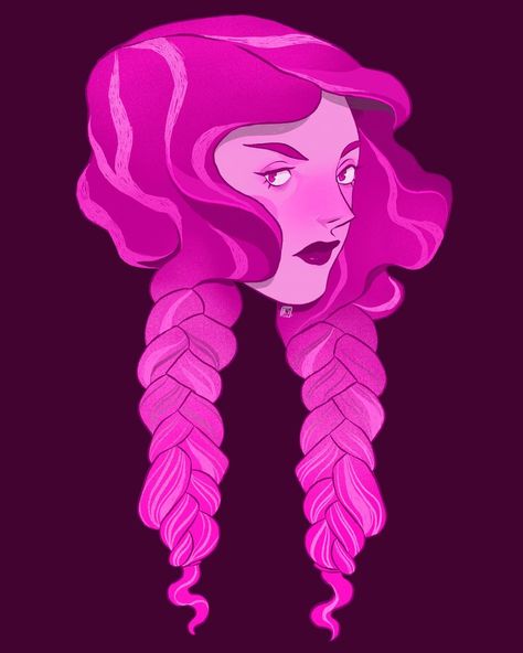 Lara on Instagram: “Not even sure what day it is but here’s some purpley pink braids 🤷‍♀️ . . . . . #illustration #illo #digital2d #characterdesign #procreate…” Braid Illustration, Braids Illustration, Pink Braids, Human Character, Reference Photos, Art Reference Photos, Art Reference, Design Art, Aurora Sleeping Beauty