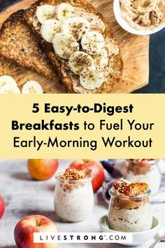 Healthy Pre Workout, Pre Workout Breakfast, Easy To Digest Foods, Preworkout Snack, Pre Workout Food, Early Morning Workouts, Workout Snacks, Post Workout Food, Pre Workout