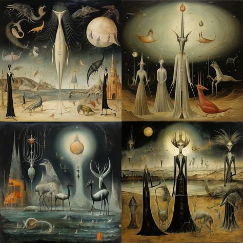 Leonora Carrington Art Style - Discover the Unique AI Techniques - Leonora Carrington Stable Diffusion - Leonora Carrington DeepArt Leonora Carrington Art, Leonora Carrington, Magic Realism, Deep Art, Exotic Bird, Indian Artist, Art Style Inspiration, Fantastic Art, Original Artists