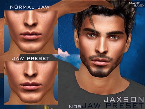 The Sims Resource - [Patreon] Jaxson Jaw Preset N05 Ts4 Male Jaw Preset, Sims 4 Men Jawline, Ts4 Cc Jaw Preset, Sims 4 Cc Male Facial Features, Sims 4 Men Face Presets, Sims4 Jaw Preset, Sims 4 Cc Beards Patreon, Sims 4 Jawline Presets, Sims 4 Cc Men Eyes Shape