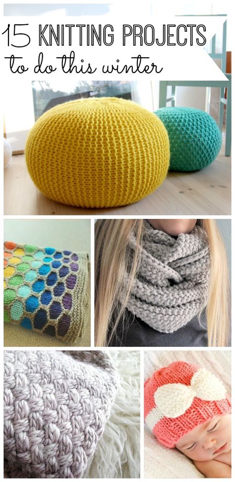 Diy Knitting Projects, Knitting Projects Free, Knitting Pin, Easy Knitting Projects, Knitted Wit, Diy Knitting, Bag Crochet, Décor Diy, Knitting For Kids