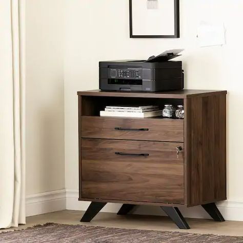 Filing Cabinets & File Storage | Shop Online at Overstock 2 Drawer File Cabinet, Open Space Office, Wood File, Lateral File Cabinet, Lateral File, Cabinet Bed, Types Of Cabinets, Natural Walnut, Wood Drawers