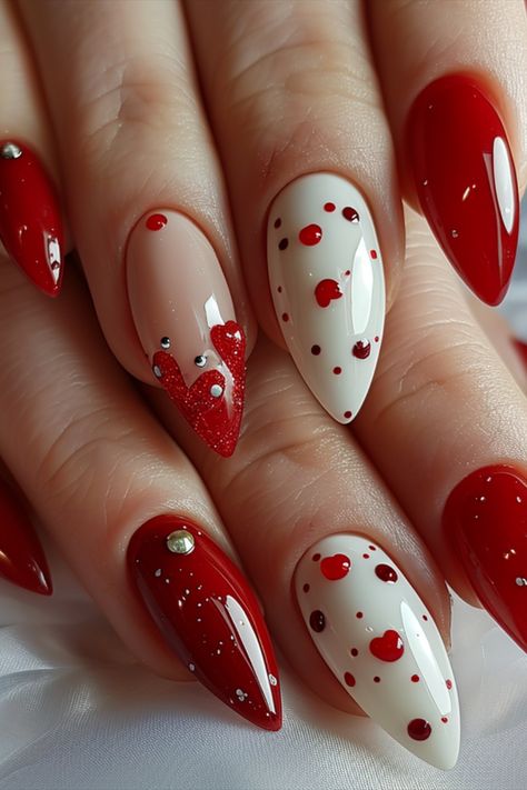 Valentine Nails 2024 Mauve Nail Polish, Nail Polish Colors Winter, Nail Red, Mauve Nails, Nail Polish Colors Fall, Red Valentine, Valentine Nail Art, Festive Nail Art, Romantic Nails