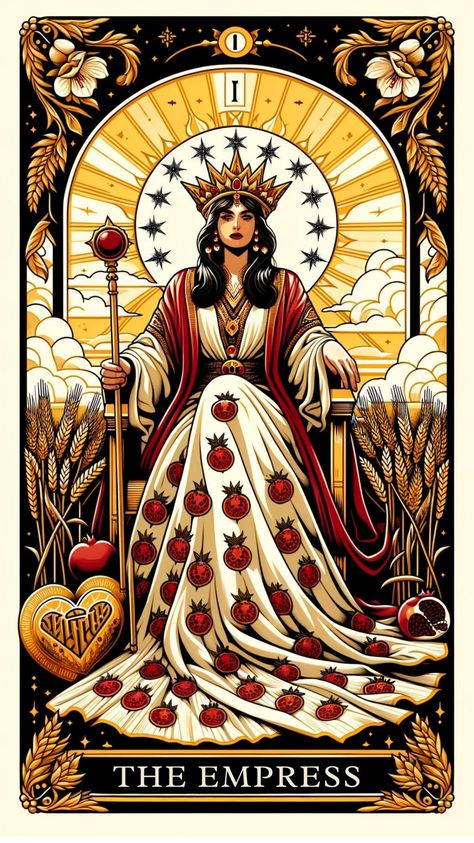 The Empress Tarot Wallpaper, Tarot Aesthetic Wallpaper, Mother Archetype, Tarot Cards Art Illustration, The Empress Tarot, Empress Tarot Card, Tarot Card Readings, Empress Tarot, Online Tarot