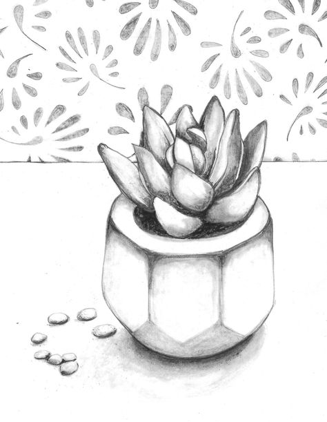 Nature Sketches Pencil, Succulents Drawing, Nature Art Drawings, Nature Sketch, Drawing Eyes, Pencil Drawings Easy, Art Drawings Sketches Pencil, Easy Drawings Sketches, Nature Drawing