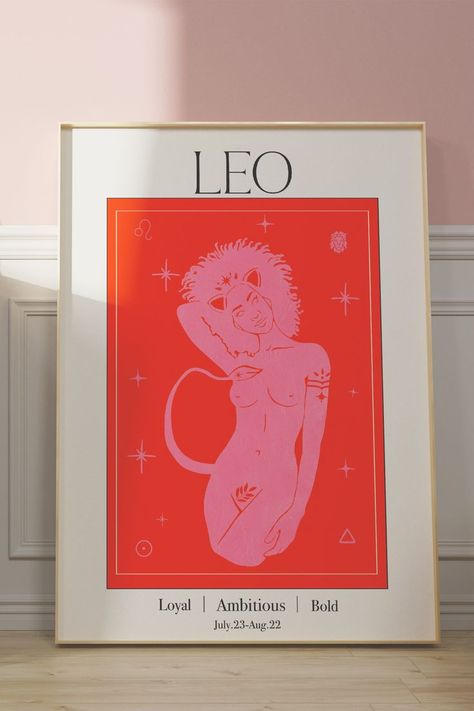 Retro Zodiac Goddess Art Print, Retro Sun Sign Wall Art, Sun sign birthday gift, Astrology Wall Art, Zodiac Woman decor, Zodiac Home Decor, Retro Wall Art, Zodiac Art Poster, Zodiac Leo Wall Art, Zodiac Birthday Gift, Leo Art Poster Zodiac Goddess Art, Zodiac Goddess, Zodiac Leo Art, Retro Zodiac, Leo Art, Leo Astrology, Leo Birthday, Zodiac Leo, Zodiac Birthdays