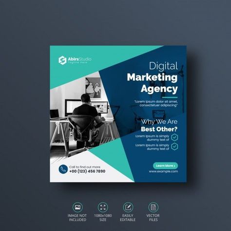 Download this Premium Vector about Digital business marketing social media post banner template, and discover more than 37 Million Professional Graphic Resources on Freepik. #freepik #vector #servicebanner #softwarebanner #businesspromotion Marketing Social Media Post, Designer Poster, Education Poster Design, Banner Design Layout, Graphic Design Flyer, Publicidad Creativa, Marketing Social Media, Social Media Design Inspiration, Social Media Banner