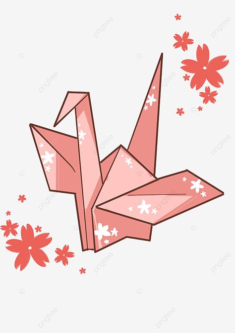 pink paper crane,paper crane,cherry clipart,sakura,pink clipart,sakura clipart Cherry Blossom Origami, Cherry Clipart, Crane Paper, Crane Drawing, Pink Clipart, Cherry Blossom Japan, Pink Photography, Pink Cherry Blossom, Easy Origami