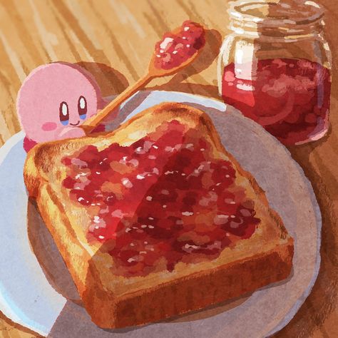 Pink Anime Wallpaper, Kirby Pokemon, Kirby Fanart, Fanart Illustration, Kirby Character, Pink Anime, Kirby Art, Artsy Photos, Cute Food Drawings