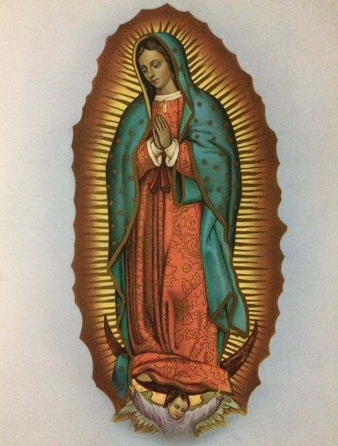 Virgen Mary Tattoo, Virgin Mary Tattoo, Mexican Art Tattoos, Virgin Mary Art, Mexican Culture Art, Catholic Pictures, Catholic Statues, Virgin Of Guadalupe, Mary Catholic