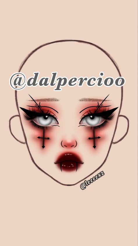 Make Up Guide, Devil Makeup, Halloweenský Makeup, Holloween Makeup, Asian Makeup Tutorials, Makeup Charts, Creepy Makeup, Anime Eye Makeup, Face Charts