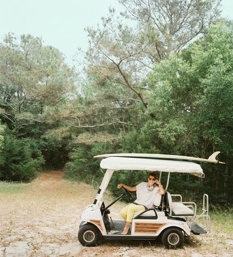 Shorely Chic...love the woody golf cart! Street Legal Golf Cart, Golf Tips Driving, Custom Golf Carts, Beach Cars, Casual Luxe, Beach Buggy, Golf Instruction, Golf Channel, Golf Car