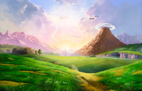 Hyrule Field Super Smash Bros Characters, Hyrule Castle, Mountain Background, Hyrule Warriors, Pokemon Fusion, Team Rocket, Ocarina Of Time, Sailor Venus, Sailor Mars