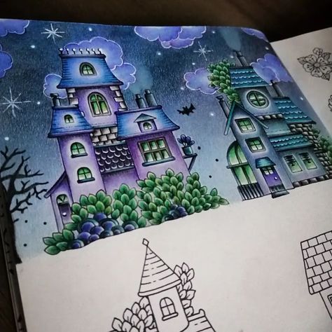 Finally done 🙏 finished my first page in Johanna Basford's New book ✨Rooms of Wonder ✨ hope you like it 💜 #coloring #coloringbook… | Instagram Johanna Basford Small Victories Finished Pages, Johanna Basford Coloring Book Pages, Finished Coloring Pages For Adults, Johanna Basford Rooms Of Wonder, Rooms Of Wonder Johanna Basford, Rooms Of Wonder, Pencil Coloring, Book Rooms, Johanna Basford Books