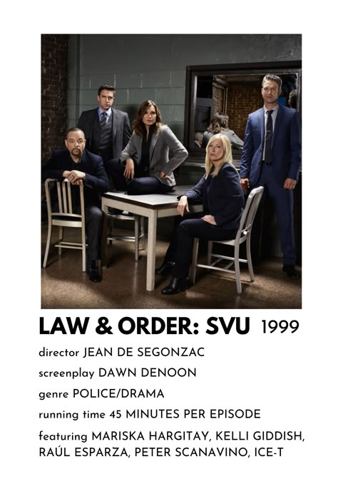 Law And Order Svu Polaroid Poster, Law And Order Svu Poster, Svu Law And Order, Peter Scanavino, Raúl Esparza, Law And Order: Special Victims Unit, Law Order Svu, Film Posters Minimalist, Film Posters Vintage