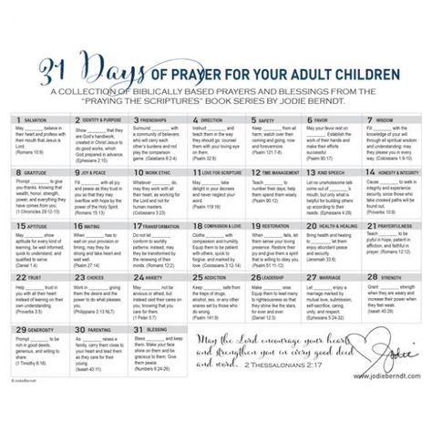 Resources - Jodie Berndt Prayer Calendar, Scriptures For Kids, Prayer For My Family, Prayer For My Children, Printable Prayers, Prayers For Children, Bible Passages, Family Ties, Bible Study Journal