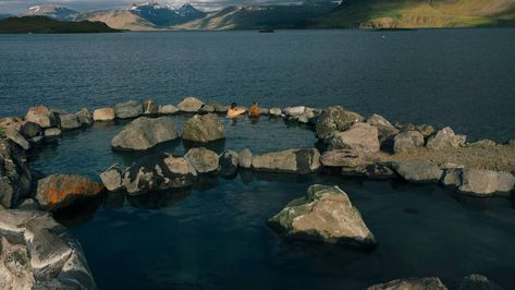 Hvammsvik hot springs West Iceland, Tidal Pool, Golden Circle, Natural Pool, Rock Pools, Reykjavik, Travel And Leisure, Hot Springs, Mountain View