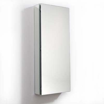 Fresca 15" x 26" Recessed or Surface Mount Medicine Cabinet & Reviews | Wayfair Dream Dressing Room, Dream Bathroom Vanity, Surface Mount Medicine Cabinet, Mirrored Door, Tall Bathroom, Medicine Cabinets, Frameless Mirror, Bathroom Mirror Cabinet, Mirror Shapes