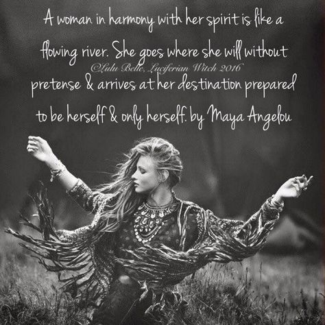 Lulu Belle on Twitter:  ❤️A woman in harmony with her spirit is like a flowing river. She goes where she will without pretense & arrives at her destination prepared to be herself & only herself. by Maya Angelou ..... Much love, Lulu Belle x Image Source ~ http://blog.freepeople.com ❤️ Wild Women Sisterhood, Prayers Of Gratitude, Now Quotes, Sacred Feminine, Wild Woman, Divine Feminine, A Quote, Rumi, Spiritual Awakening