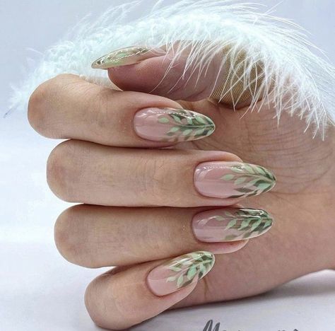 Cottagecore Nails, Ivy Nails, Nails Coffin Short, Art Nail Art, Nails Pretty, Broken Nails, Aesthetic Nails, Nails Aesthetic, Acrylic Nails Coffin Short