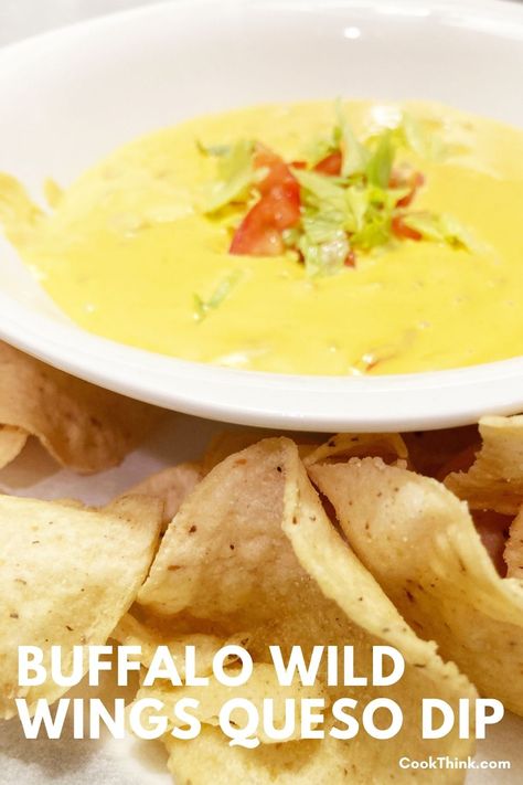 Buffalo Wild Wings Queso Dip Recipe Copycat - CookThink Buffalo Wild Wings Queso, Buffalo Wild Wings Queso Dip Recipe, Queso Recipe Velveeta, Buffalo Cheese Dip, Chili Con Queso Recipe, Chili Con Queso Dip, Chili Queso Dip, Con Queso Dip, Con Queso Recipe