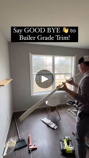 664K views · 17K reactions | How to frame out windows 🪟 
Say goodbye 👋 to builder grade trim! 
This was such an easy, budget friendly way to upgrade the look of our windows! 🙌🏼 We were inspired by the talented luxury home builder @berk_walters_homes 🤩 
Stay tuned to see our office builtins and how easy it is to make some! 
.
.
.
.
.
.
#diy #window #frame #windows #diyideas #diyhome #diylookforless #budgetfriendly #dıy #project #newproject #home #homesweethome #carpenter #carpentry #woodworker #woodworking #woodwork | Emyludesigns | Emyludesigns · Original audio Framing Out Windows, Window Trim Before And After, Frame Out Windows, Wood Trim Around Windows, Mountain Diy, Diy Window Frame, Window Molding Trim, Frame Windows, Box Trim