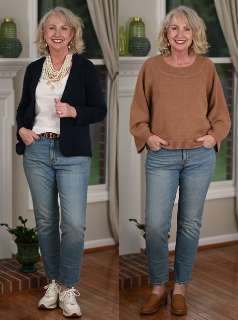 My Fall Blue Jeans Lookbook for Women Over 50 - Dressed for My Day Kay Harms Hair, Fall Wardrobe For Women Over 50, Fashion For Women Over 60 Outfits Casual Winter, Fashion Trends 2021 2022 Fall Winter Women Over 60, 2022 Jeans Trends Women Over 50, Fall Style 2022 Women Over 50, Plus Size Fall Fashion 2022 Over 50, Womens Fall Fashion 2022 Trends Over 50, Jeans For Women Over 60 Casual Outfits