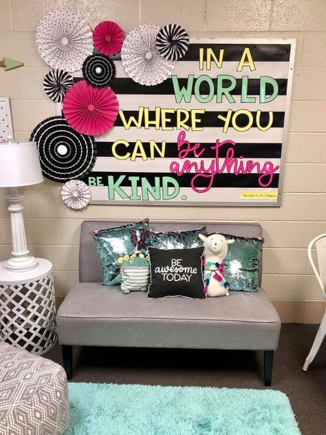 School Social Work Office Decorations High School, Elementary School Counseling Office Decor, Mindfulness Room, High School Counseling Office, Counselor Classroom, School Counselor Classroom, School Counseling Office Decor, Counselor Decor, School Counselor Decor