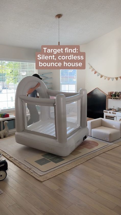 SMOL Mini Bounce House curated on LTK Baby Play Area In Living Room, Mini Bounce House, Toddler Bounce House, Indoor Bounce House, Baby Play Areas, Rainbow Playroom, Rainbow Toy, Toddler Birthday, Bounce House