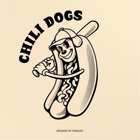 definition of hot dog 🐶🌭 Need Commission or business inquiries? Contact me via DM or Email ☎️ #logo #vintage #retro #rubberhose #mascot #cartoon #90scartoons #vintagelogo #retrocartoon #mascotlogo #logomascot #logobrand #logomaker #logodesigner #graphicdesign #illustration #illustrator #freelancer Hot Dog Logo, Email Logo, Chili Dogs, 90s Cartoons, Dog Logo, Logo Vintage, Cartoon Logo, Retro Cartoons, Cartoon Dog