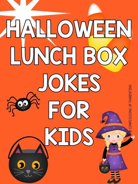 Free Halloween Lunch Box Jokes Printable Halloween Kids Lunch, Halloween Lunchbox Jokes, Halloween Lunch Box Notes, Notes For Kids Lunches, Halloween Lunch Box, Holiday Jokes, Halloween Lunch, Lunchbox Jokes, Halloween Jokes