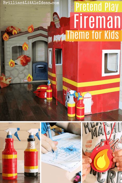 Dress The Fireman Activity, Firefighter Dramatic Play, Fireman Decor, Fire Safety Preschool, Firetruck Birthday Party, Fireman Birthday, People Who Help Us, Dramatic Play Preschool, Play Activity