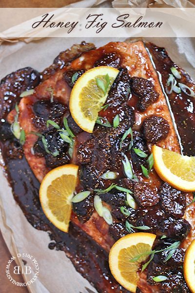 Honey Fig Roasted Salmon with orange, soy and ginger. Salmon With Orange, Rosh Hashana Recipes, Meaty Meals, Rosh Hashanah Recipes, Jewish Holiday Recipes, Seafood Entrees, Fig Recipes, Salmon Dinner, Incredible Edibles