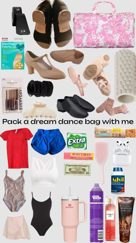 Studio + theatre day #dancebag #dance Theatre Rehearsals, Ballet Practice, Competition Outfit, Dance Comp, Dancer Lifestyle, Dance Supplies, Ballet Jazz, Ballet Inspiration, Dancer Workout