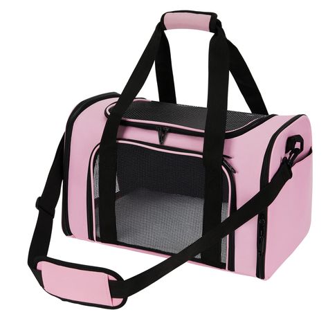 PRICES MAY VARY. 【SIZE】This cat pet travel carrier measures 17" L x 11" W x 11" H, recommended to fit small and medium pets up to 15"x 9"x 9" and up to 14 lbs. KINDLY NOTE: Please do not choose your cat pet travel carrier based on the pet's weight--please reference your pet's length and height in selecting a carrier size. 【AIRLINE APPROVED PET CARRIER】Pnimaund soft cat carrier bag with ventilated top and airline-approved design fits comfortably under most flight seats, such as Southwest Airlines Cat Bag Carrier, Apartment Finds, Airline Approved Pet Carrier, Cat Travel Carrier, Small Dog Carrier, Cat Carrier Bag, F1 Wag, Puppy Carrier, Pet Travel Carrier