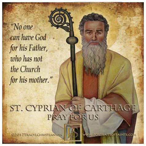 St. Cyprian,” You cannot have God for your Father if you do not have the Church for your mother... God is one and Christ is one, and his Church is one; one is the faith, and one is the people…” Saint Cyprian, St Cyprian, Happy Feast Day, Saints Quotes, Happy Feast, Holy Quotes, Saint Quotes Catholic, Anglican Church, Saint Quotes