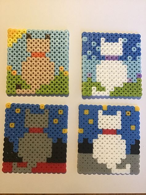 Fused Beads, Ironing Beads, Christmas Perler Beads, Bird Coasters, Easy Perler Bead Patterns, Easy Perler Beads Ideas, Beads Patterns, 3d Perler Bead, Fuse Bead Patterns